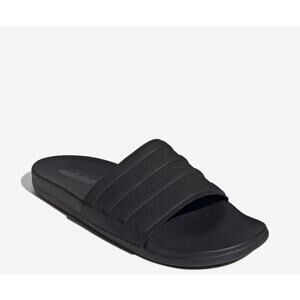 NWB Adidas Adilette Comfort Slides Black Sandals Men’s 5 Women’s 6 Slip-On